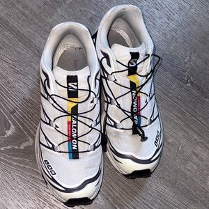 Salomon White and Black Running Shoes
